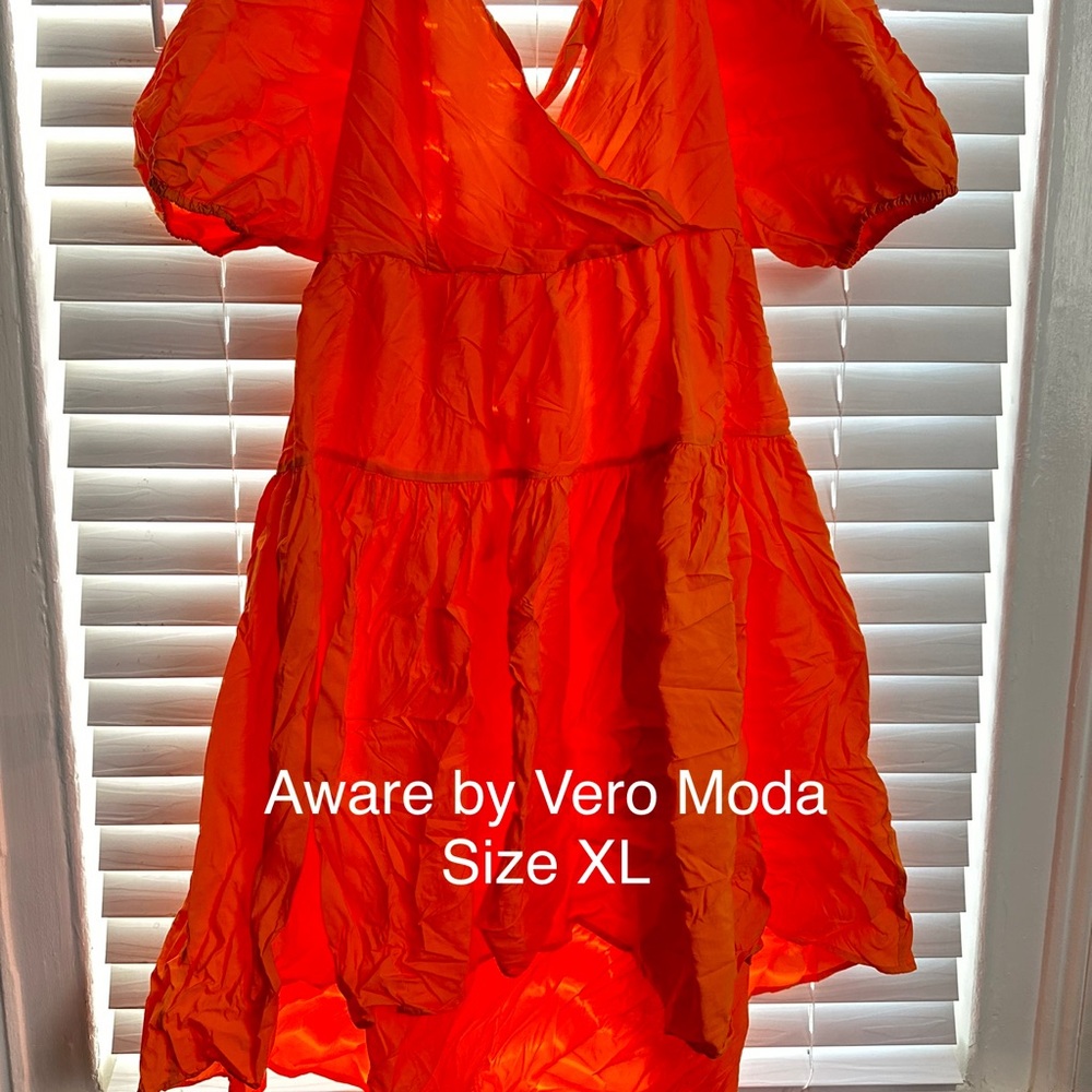 Vero Moda Kids Bright Orange Dress